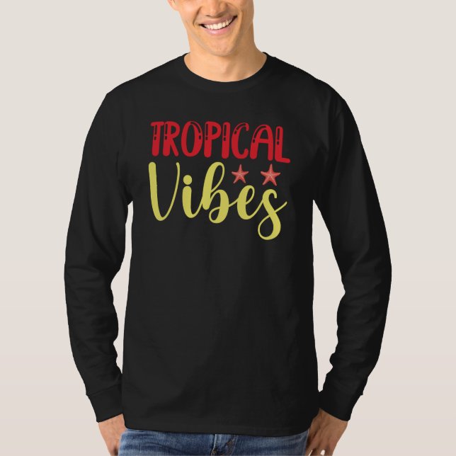 Hawaiian Tropical Vibes Tiki Hawaii T-Shirt (Front)