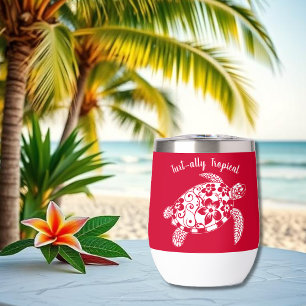 Hawaiian Turtle-Fisherman Aesthetic-Cherry Red