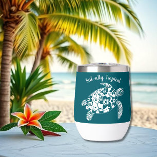Hawaiian Turtle-Fisherman Aesthetic-Teal