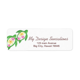 Hawaiian turtle, Honu address label