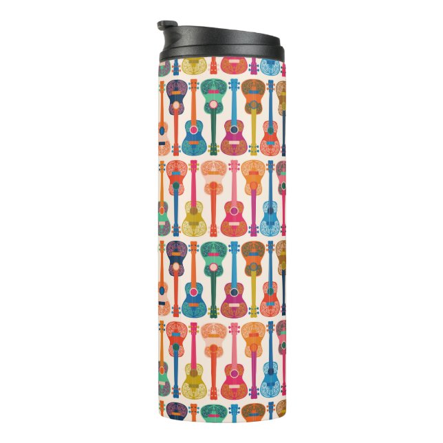 Hawaiian ukulele thermal tumbler (Rotated Right)