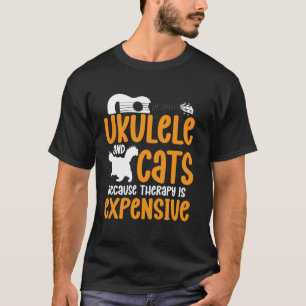 Hawaiian Ukulele Uke Cat Ukulele And Cats Because T-Shirt
