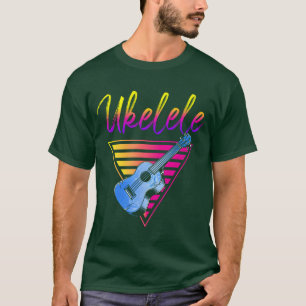 Hawaiian Ukulele Uke Retro 80s 90s Ukulele girl T-Shirt