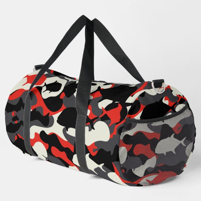 Hawaiian Ulua patio trevally camo Duffle Bag (Right Corner)