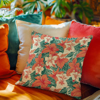 Hawaiian vibe aesthetic tropical flowers pattern