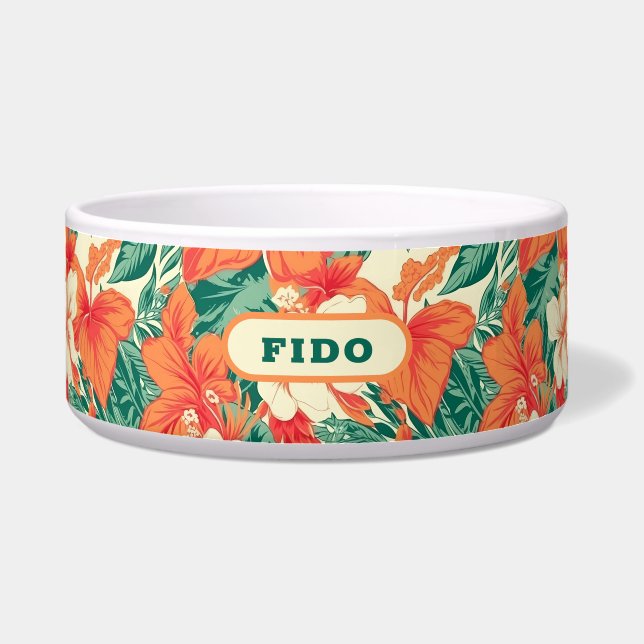 Hawaiian vibe tropical flowers pattern (Front)