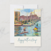 Hawaiian View from Magic Island card 