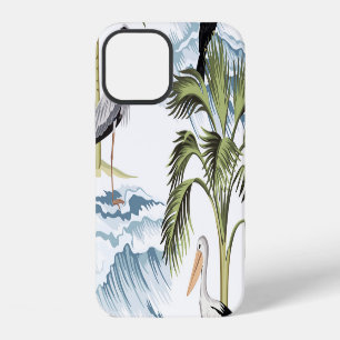Hawaiian vintage, floral summer pattern. iPhone 12 case