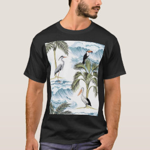 Hawaiian vintage, floral summer pattern. T-Shirt