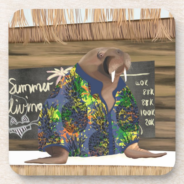 Hawaiian Walrus Marine Life Coaster (Front)