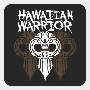 Hawaiian Warrior Square Sticker