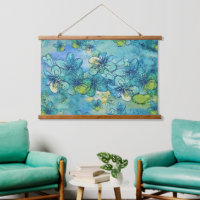 Hawaiian Watercolor Blue Plumeria