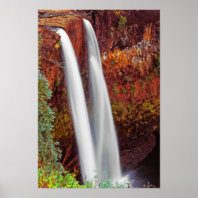 Hawaiian Waterfall Poster (Front)