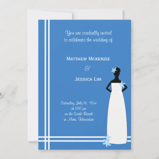 Hawaiian Wedding (Blue) Invitation