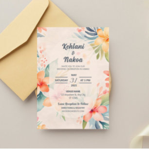 Hawaiian Wedding Invite
