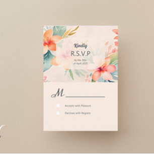 Hawaiian Wedding RSVP Reply Cards
