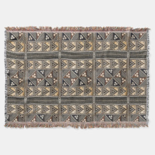 Hawaiian Wedding Tapa Cloth Throw Blanket