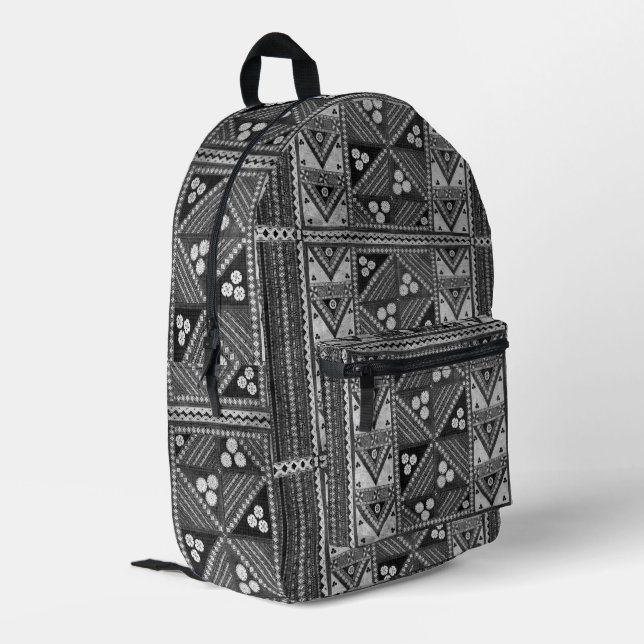 Hawaiian Wedding Tapa Pattern Printed Backpack (Back Corner Left)