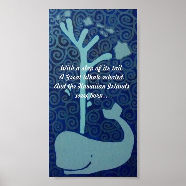 Hawaiian Whale Poster (Front)