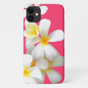 Hawaiian white plumeria flower pink Case-Mate iPhone case