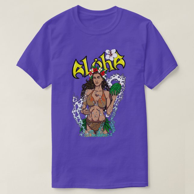 Hawaiian Woman TShirt (Design Front)