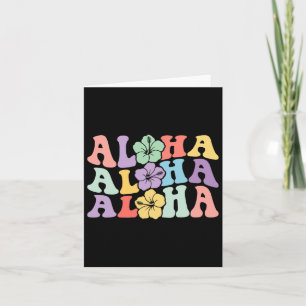 Hawaiian Women Family Aloha Vacation Hibiscus Flow Card