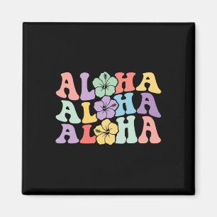 Hawaiian Women Family Aloha Vacation Hibiscus Flow Magnet