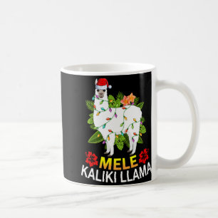 Hawaiian Xmas Llama Lights Mele Kalikimaka Llama C Coffee Mug
