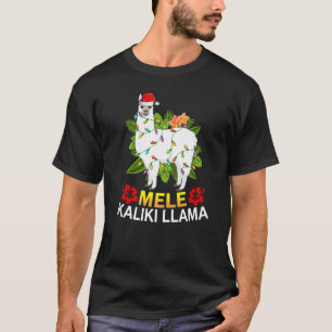 Hawaiian Xmas Llama Lights Mele Kalikimaka Llama C T-Shirt
