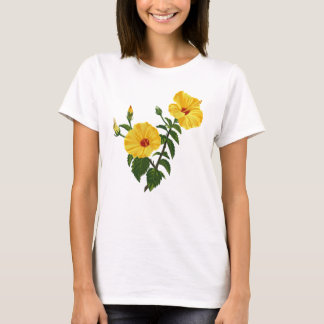 Hawaiian yellow hibiscus Botanical illustration  T-Shirt
