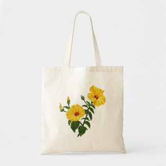 Hawaiian yellow hibiscus Botanical illustration  Tote Bag