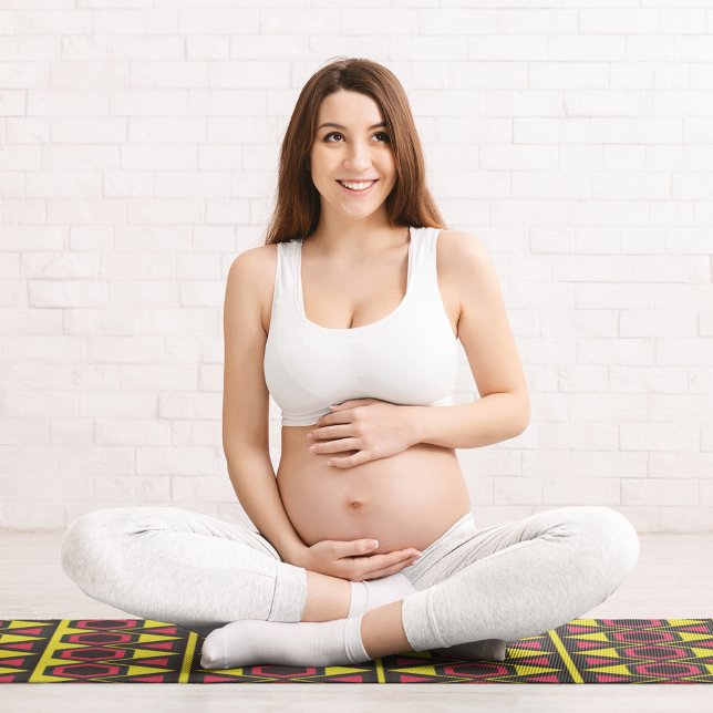 hawaiian yellow red triangles yoga mat (Creator Uploaded)