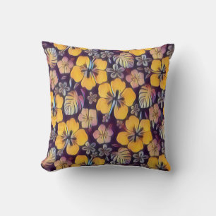 Hawaiian Yellowish Hibiscus Cushion