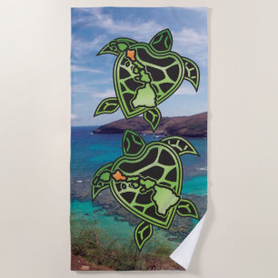 Hawaiii Turtle Islands Beach Towel