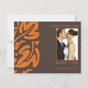 Hawaiin -Save the date -Orange Save The Date