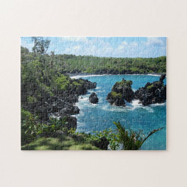 Hawaii's Black Sand Beach Jigsaw Puzzle (Horizontal)