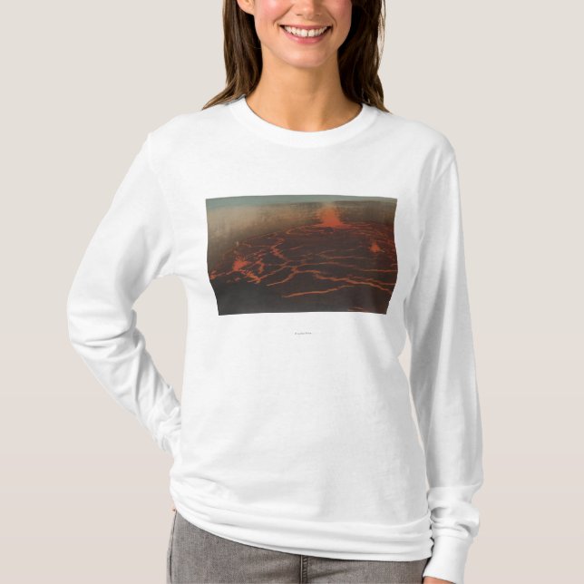HawaiiView of Lava Trails in KilauerHawaii T-Shirt (Front)