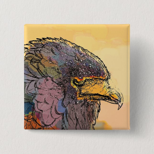 HAWK 15 CM SQUARE BADGE (Front)
