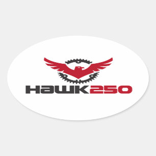 Hawk 250 Logo Oval Sticker