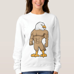 Hawk as Bodybuilder with Six pack Sweatshirt