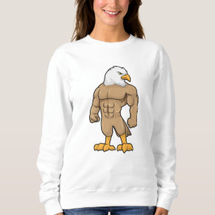Hawk as Bodybuilder with Six pack Sweatshirt