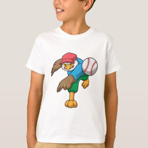 Hawk at Baseball with Baseball bat T-Shirt