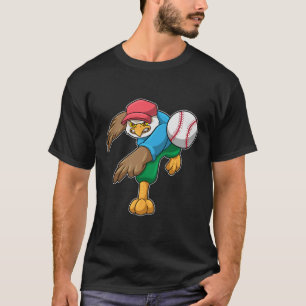 Hawk at Baseball with Baseball bat T-Shirt