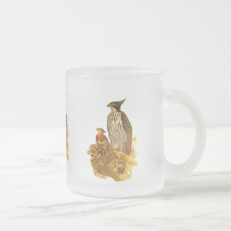 Hawk Eagle Frosted Glass Coffee Mug