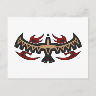 Hawk Eagle Tribal Tattoo Postcard