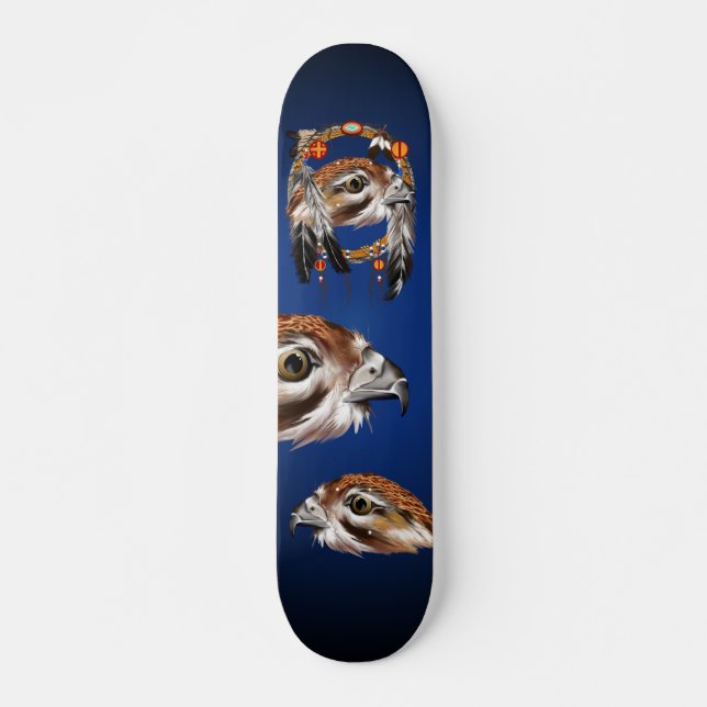 Hawk Face Dreamcatcher Skateboard (Front)
