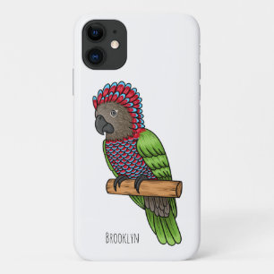 Hawk headed parrot bird cartoon illustration Case-Mate iPhone case