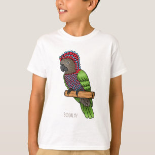 Hawk headed parrot bird cartoon illustration  T-Shirt