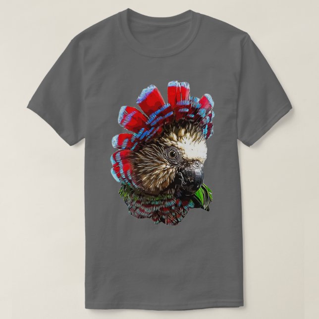 Hawk Headed Parrot Red Fan Parrot A gorgeous bird T-Shirt (Design Front)