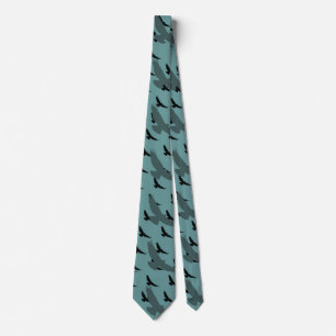 Hawk Raptor Predator Bird Silhouette Tie